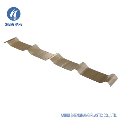 UL94 V2 PC Corrugated Sheet 1000mm Brown Polycarbonate Roof Panels