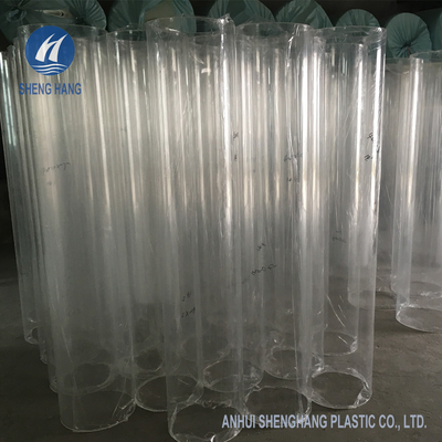 Large Clear Cast Acrylic Tubes 9.8ft OD400mm PMMA Cylinder Anti Impact