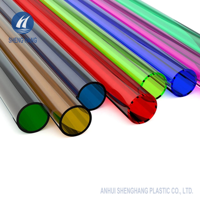 Blue PMMA Colorful Plastic Acrylic Tube For Decorations