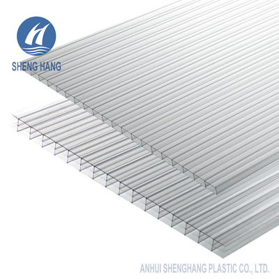 Clear Polycarbonate Twin Wall Sheet UV Resistance