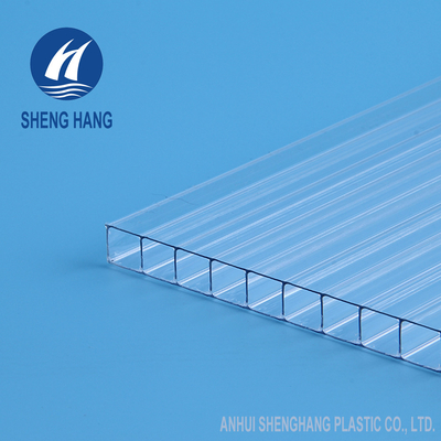 Clear Polycarbonate Twin Wall Sheet UV Resistance