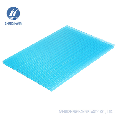 Blue Polycarbonate PC Hollow Sheet For Building Material 6mm 8mm 10mm