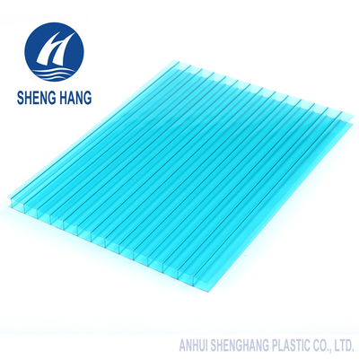 8mm Polycarbonate Hollow Sheet UV Protection Twin Wall
