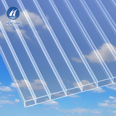 8mm Polycarbonate Hollow Sheet UV Protection Twin Wall