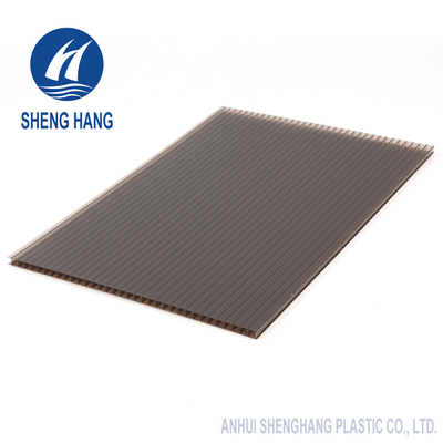 SGS 10mm Twin Wall Polycarbonate Sheet Workshops Roofing Sheet Bronze