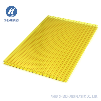 ODM Coloured Eco 6mm Twin Wall Polycarbonate Sheet Gardens Roofing