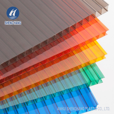 ODM Coloured Eco 6mm Twin Wall Polycarbonate Sheet Gardens Roofing