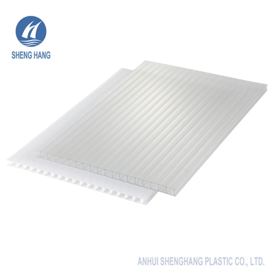 2100*5800mm Double Walled Polycarbonate Sheets Frosted Clear 4mm Flame Proof