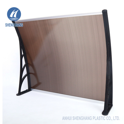 1200*800mm Polycarbonate Window Door Awning 50um Anti UV