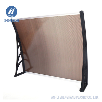 SGS Lightweight Polycarbonate Plastic Awning Brown