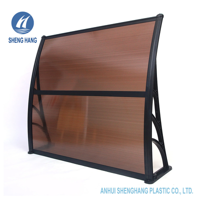 1.2*1m Aluminum Polycarbonate Door Canopies Durable Anti UV