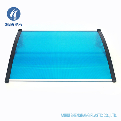 Blue Poly Carbonate Awning Wind Protection PC Canopy Weatherproof Fireproof