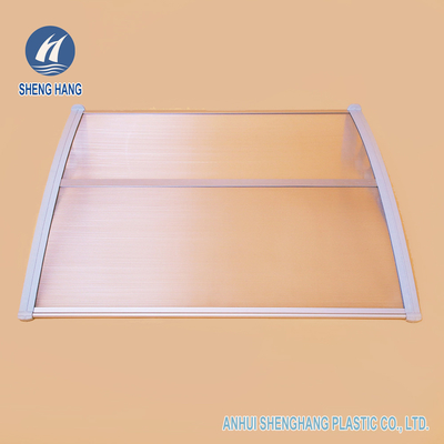 Rain Shelter Roof Polycarbonate Plastic Awning Anti Erosion Lightweight Durable
