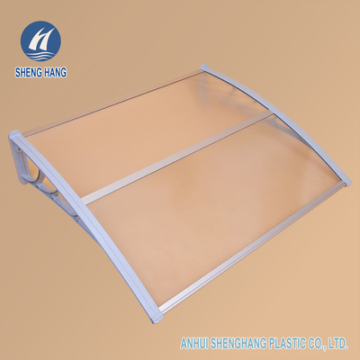 Rain Shelter Roof Polycarbonate Plastic Awning Anti Erosion Lightweight Durable