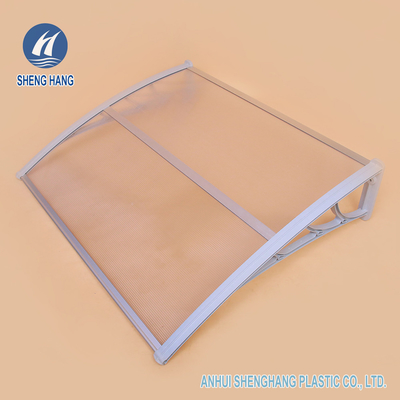 Rain Shelter Roof Polycarbonate Plastic Awning Anti Erosion Lightweight Durable