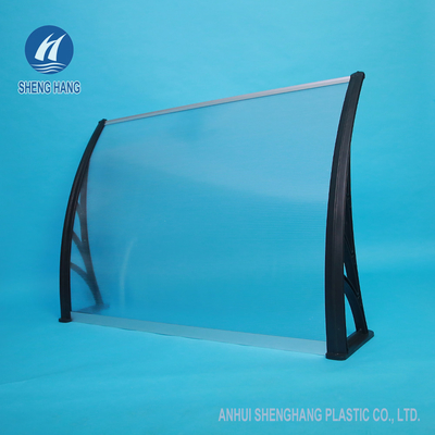 1500*1000mm Outdoor Polycarbonate Door Canopies Anti Corrosion