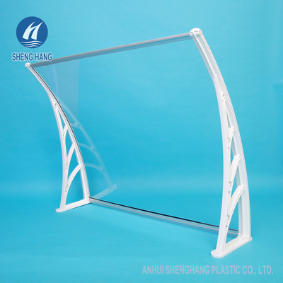 Solid Polycarbonate Door Canopy Durable Poly Carbonate Window Awning