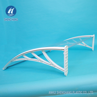 Solid Polycarbonate Door Canopy Durable Poly Carbonate Window Awning