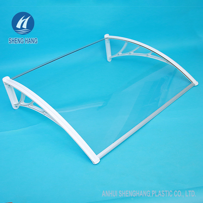 Transparent Polycarbonate Porch Window Door Awning Canopy 700mm UV Resistance Impactproof