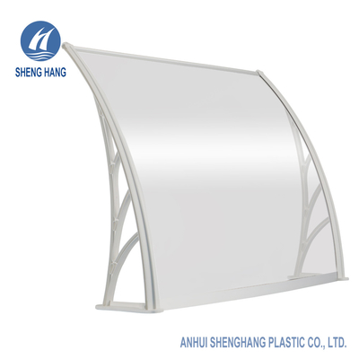 Plastic Support Frame Solid Polycarbonate Panel Awning For Home And Business