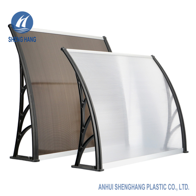 Sunshield Curved Polycarbonate Plastic Awning 5mm UV Coating