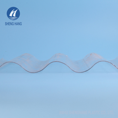 Clear Heavy Duty Corrugated Plastic Roofing Sheets Wearproof 1.2mm Thick