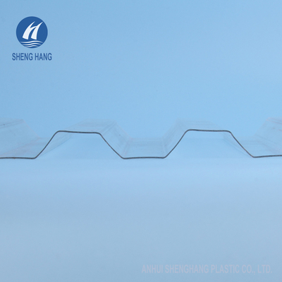 Clear Heavy Duty Corrugated Plastic Roofing Sheets Wearproof 1.2mm Thick