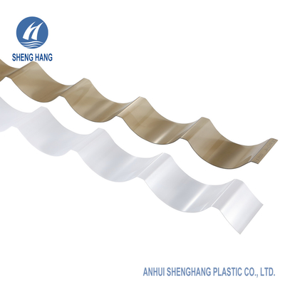 1mm Bronze Ribbed Tinted Corrugated Polycarbonate Sheet 3.3*10ft For Roofing