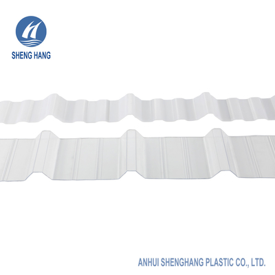 SGS Brown Opaque Corrugated Polycarbonate Sheet Plastic Roofing 80um 900mm