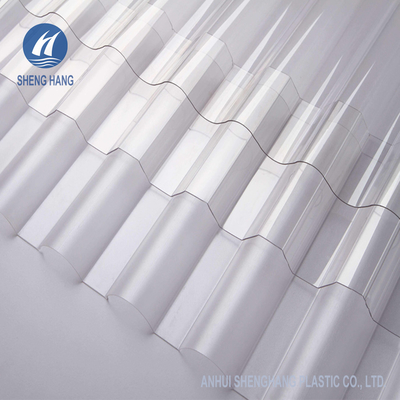 Greenhouse Sunrooms Clear Corrugated Polycarbonate Sheets Coextrusion CNAS