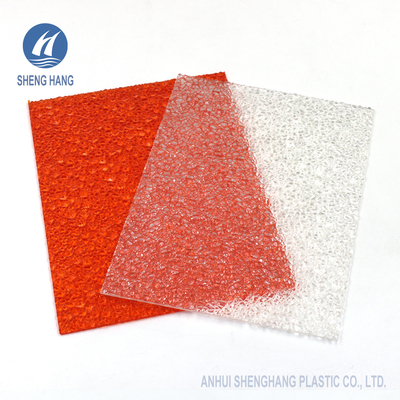 Orange Green Diamond Embossed Polycarbonate Sheet 3mm Waterproof
