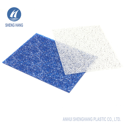 2000*3000mm Colored Embossed Polycarbonate Sheet Diamond Bronze Orange
