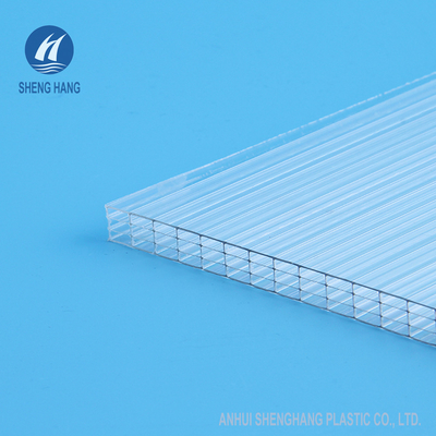 Heat Shielding Performance Polycarbonate Hollow Sheet 50um Anti UV 16mm OEM