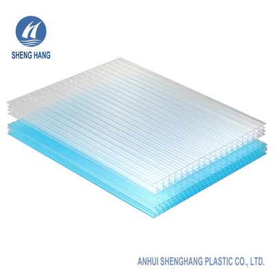 Anti Impact Hurricane Polycarbonate Hollow Sheet 16mm Clear Green Eco