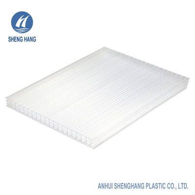 Blue 4 Layer 18mm Polycarbonate Hollow Sheet Fireproof 1050mm