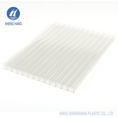 Anti UV Four Wall Hollow Polycarbonate Sheets 2000*3000mm 14mm Thick