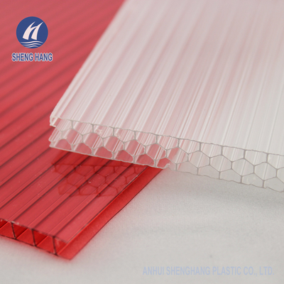 Cellular Hollow Honeycomb Polycarbonate Sheet  OEM 2.1*3m Thermal Insulation