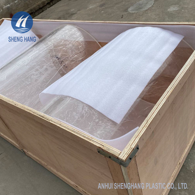 Large Clear Cast Acrylic Tubes 9.8ft OD400mm PMMA Cylinder Anti Impact