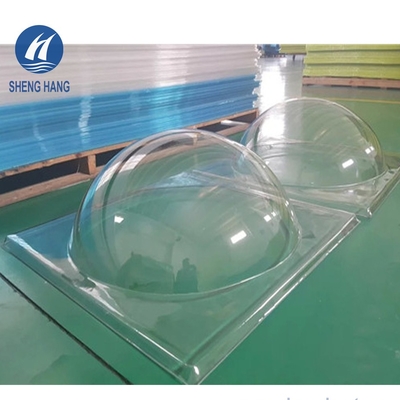 Wearproof Polycarbonate Products Plastic Skylight Dome 8mm 2 Sides UV Protection