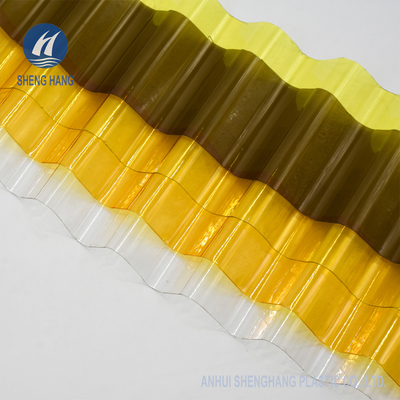 Colored Transparent Corrugated Polycarbonate Roofing Sheet Co Extrusion